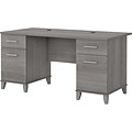 Bush Furniture Somerset 60W Office Desk with Drawers, Platinum Gray (WC81228K)