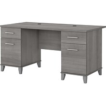 Bush Furniture Somerset 60W Office Desk with Drawers, Platinum Gray (WC81228K)