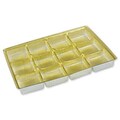 Bags & Bows Polyethylene Food Boxes, 6 1/8 x 4 1/2 x 5/8, Gold, 25/Pack (65-C64-TRAY)