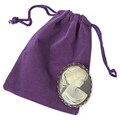 Bags & Bows 3 x 4 Fabric Jewelry Pouch, Purple, 100/Pack (B955-43)