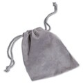 Bags & Bows 4 x 5 1/2 Fabric Jewelry Pouch, Silver, 100/Pack (B956-40)