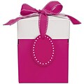 Bags & Bows Pretty in Pink Giftalicious 5 x 5 x 6 Gift Boxes, Pink, 10/Pack (4130-6552)
