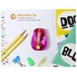 Bostitch Twist-n-Sharp Kids Manual Pencil Sharpeners, Pink/Blue/Orange, 3/Box (PS1-ADJ-3PK)
