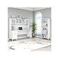 Bush Furniture Somerset 72" Computer Desk with Hutch and 5-Shelf Bookcase, White (SET020WH)