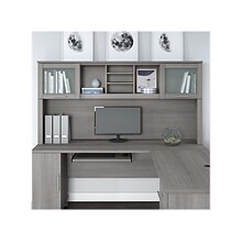 Bush Furniture Somerset 72W Desktop Hutch, Platinum Gray (WC81211)