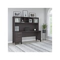 Bush Furniture Somerset 72W Office Desk with Drawers and Hutch, Storm Gray (SET018SG)