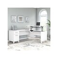 Bush Furniture Somerset 72W 3 Position Sit to Stand L Shaped Desk, White (SET014WH)