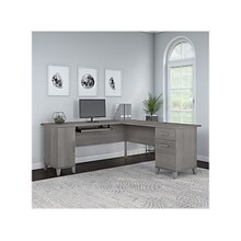 Bush Furniture Somerset 72W L Shaped Desk with Storage, Platinum Gray (WC81210K)