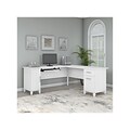 Bush Furniture Somerset 72W L Shaped Desk with Storage, White (WC81910K)