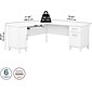 Bush Furniture Somerset 72"W L Shaped Desk with Storage, White (WC81910K)