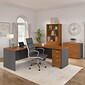 Bush Business Furniture Westfield 72W L Shaped Desk with 48W Return and Mobile File Cabinet, Natural Cherry (SRC001NCSU)