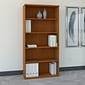 Bush Business Furniture Corsa Collection in Natural Cherry Finish; Open Double Bookcase, Ready to Assemble