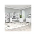 Bush Furniture Somerset 72W L-Shaped Desk with Hutch, Lateral File Cabinet and Bookcase, White (SET
