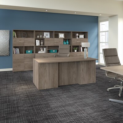 Bush Business Furniture Office 500 72"W Executive Desk, Modern Hickory (OFD172MHK)