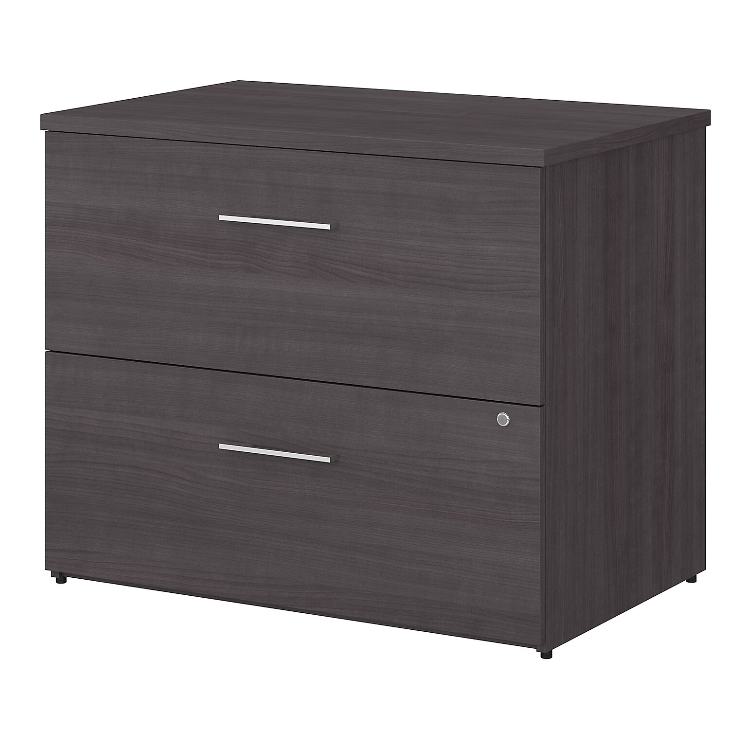 Bush Business Furniture Office 500 2-Drawer Lateral File Cabinet, Locking, Letter/Legal, Storm Gray, 35.67 (OFF136SGSU)