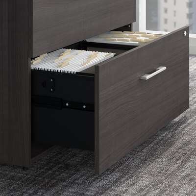 Bush Business Furniture Office 500 2-Drawer Lateral File Cabinet, Locking, Letter/Legal, Storm Gray, 35.67" (OFF136SGSU)