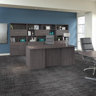 Bush Business Furniture Office 500 72"W Executive Desk, Storm Gray (OFD172SGK)