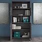 Bush Business Furniture Office 500 70"H 5-Shelf Bookcase with Doors, Storm Gray (OFB136SG)