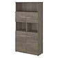 Bush Business Furniture Office 500 70"H 5-Shelf Bookcase with Doors, Modern Hickory (OFB136MH)