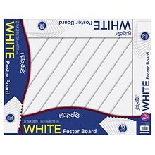 uCreate Poster Board, 2.3 x 1.8, White, 10/Pack (P5420)