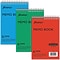 Ampad Memo Books, 4 x 6, Narrow Ruled, Assorted Colors, 40 Sheets/Pad, 3 Pads/Pack (AMP45094)