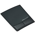 Fellowes Wrist Support Visco Foam Mouse Pad/Wrist Rest Combo, Non-Skid Backing, Black (9180901)