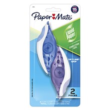 Paper Mate Liquid Paper DryLine Grip Correction Tape, White, 2/Pack (87813)