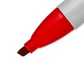 Sharpie Permanent Markers, Chisel Tip, Red, 12/Pack (38202)