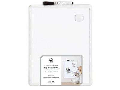 U Brands Contempo Frame Dry-Erase Whiteboard, 14" x 11" (252U00-04)