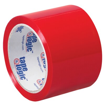Tape Logic Colored Carton Sealing Heavy Duty Packing Tape, 3 x 55 yds., Red, 6/Carton (T90522R6PK)