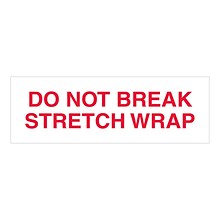 Tape Logic™ 2 x 110 yds. Pre Printed Do Not Break Stretch Wrap Carton Sealing Tape, 6/Pack