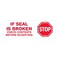 Tape Logic® Pre-Printed Carton Sealing Tape, "Stop If Seal Is Broken...", 2.2 Mil, 2" x 110 yds., Red/White, 36/Case (T902P01)
