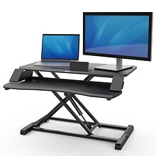 Fellowes Corsivo 32W Manual Adjustable Standing Desk Converter, Black (8091001)