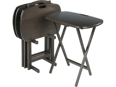 Winsome Lucca Snack Folding Table Set, 22.8 x 15.6, Oyster Gray (16577)