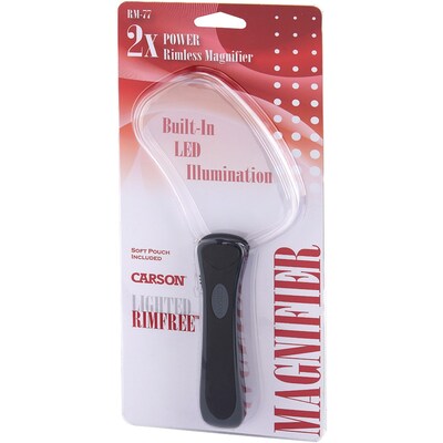 Carson Optical Rectangle RimFree Handheld Magnifier, (RM-77)