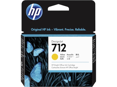 HP 712 Yellow Standard Yield Ink Cartridge (3ED69A)