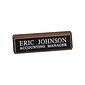 Custom Walnut Desk Block with Engraved Name Plate Sign, 2" x 10"