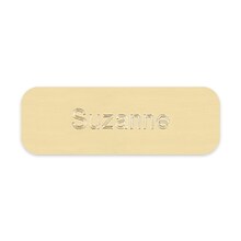 Custom Gold Metal ID Plate, 7/8 x 2-3/4