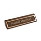 Custom Laser Engraved Name Plate Gold Inlay Letters on Walnut Desk Bar, 2-3/8" x 10-1/2"
