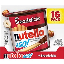 Nutella Chocolate Hazelnut Spread with Breadsticks, 1.8 oz., 16/Pack (80016)