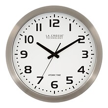 La Crosse Technology Wall Clock, Metal, 16 Dia. (WT-3161WH)