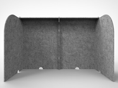 Ghent Freestanding Desktop Divider, 24"H x 36"W, Silver Polyester (ADS2436SIL)