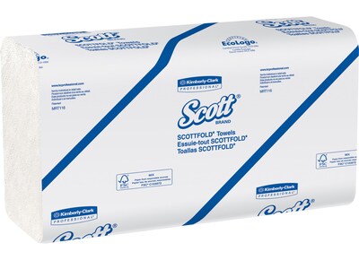 Scott Essential Multifold Paper Towels, 175 Sheets/Pack, 25 Packs/Carton (45957)