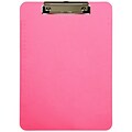 JAM Paper Plastic Clipboard, Letter Size, Pink, 2/Pack (340926883GZ)