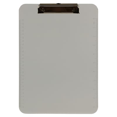 JAM Paper Plastic Clipboard, Letter Size, Smoke, 12/Pack (340926884AZ)