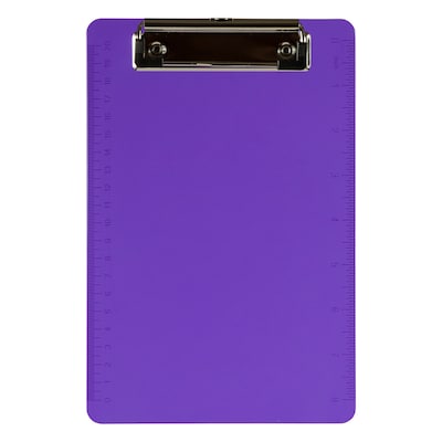 JAM Paper Plastic Clipboard, Memo Size, Purple (331CPMPU)