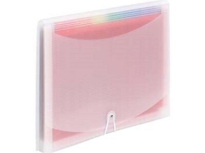 Smead ColorVue Plastic Accordion File, Letter Size, 13-Pocket, Clear/Rainbow (70723)
