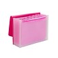Smead Vibrant Line Plastic Accordion File, 12-Pocket, Letter Size, Pink/Clear (70864)