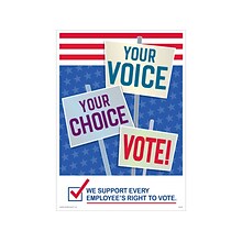 ComplyRight Your Voice, Your Choice. Vote! Workplace Policies Posters, 3/Pack (A2026PK3)