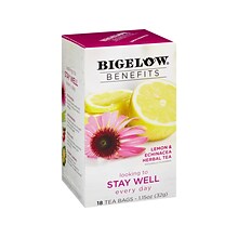 Bigelow Benefits Decaf Lemon Echinacea Tea Bags, 18/Box (01025)